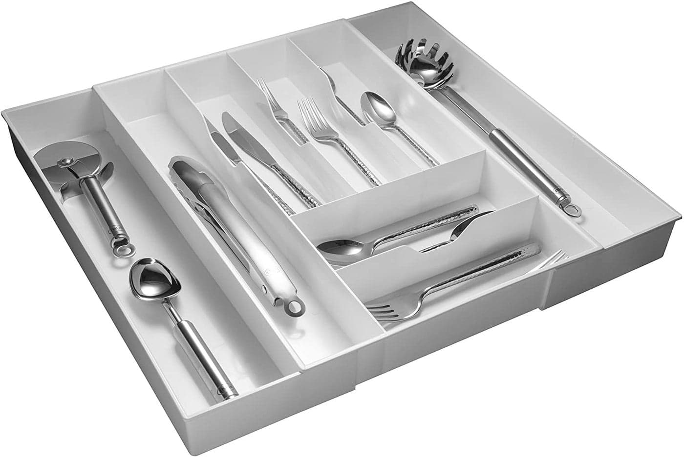Dial Industries Expandable Silverware Utensil and Cutlery Kitchen Drawer Organizer Tray Extra Wide