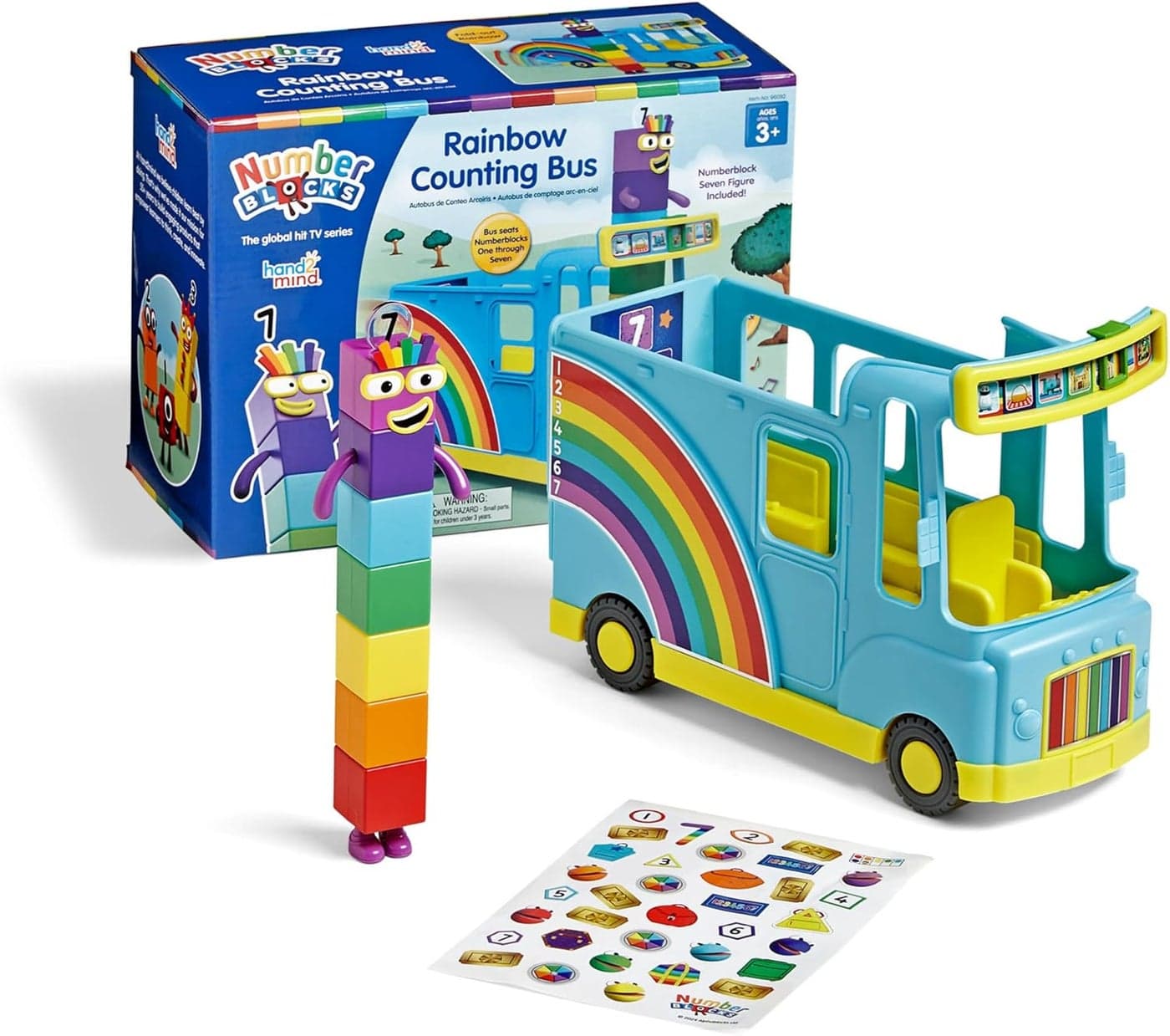 hand2mind Numberblocks Rainbow Counting Bus Music Toys for Kids Ages 35 Toddler Musical Toys Play Figure Playsets Number Toys Preschool Learning Toys Math Toys Birthday Gifts for Kids