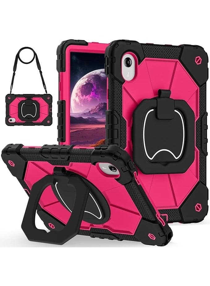 Case for Lenovo Idea Tab 11 inch 2025 Tablet Full-Body Rugged Shockproof Protective Shell 360° Rotating Stand Handle Grip Cover with Shoulder Strap
