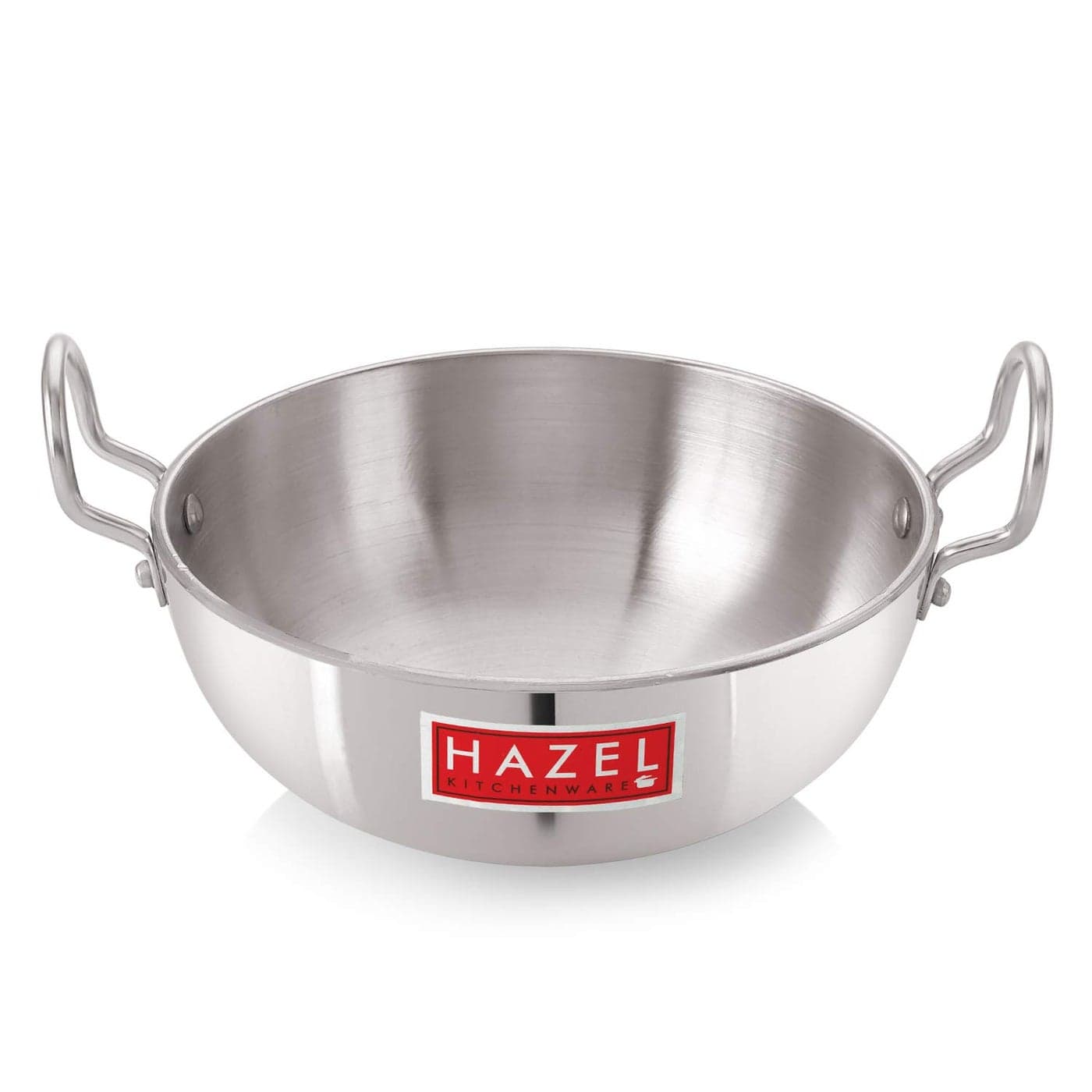 HAZEL 4 mm Aluminium Kadai with Handle, 3700 ml