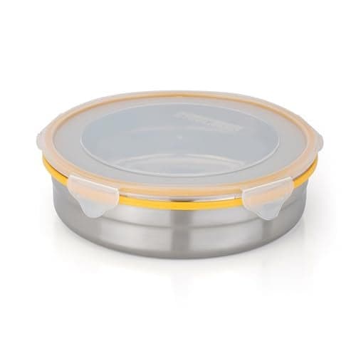 STEELLOCK Stainless Steel Airtight Container with Lid | Leakproof, BPA-Free, Durable Kitchen Storage | Multipurpose Food Storage Containers for Kitchen | SL-1601-set of 1, 1700ml each, Yellow