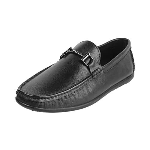Mochi Men Black Synthetic Leather Loafer Shoes UK/9 EU/43 (19-6790)