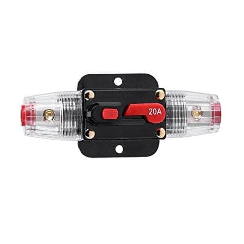 STETION Car Audio 20 Amp Resettable Fuse Circuit Breaker Car Protect for Audio System Fuse 12-24V DC for Car Audio Amps Overload Protection Fuse (20A)