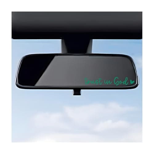 DXNQ 2PCS Trust in God Rearview Mirror Decals Automotive Vinyl Rear View Mirror Decorative Stickers Waterproof Trust in God Stickers for Car Truck Laptop Car Accessories Green
