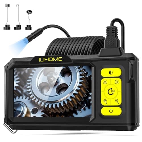 Borescope Camera with Light 1080P HD Endoscope with 8 Adjustable LEDs 43 Inspection Camera with 164ft SemiRigid Cable 8mm IP67 Waterproof LensFathers Day GiftCool Gadgets for Men