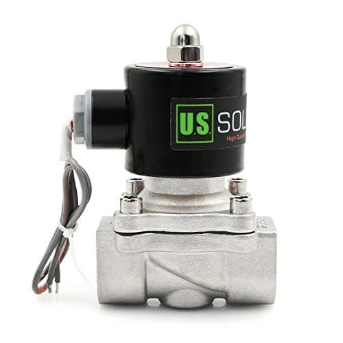 U.S. Solid 3/4" Stainless Steel Electric Solenoid Valve 24V DC N.C. Air Water Oil VITON
