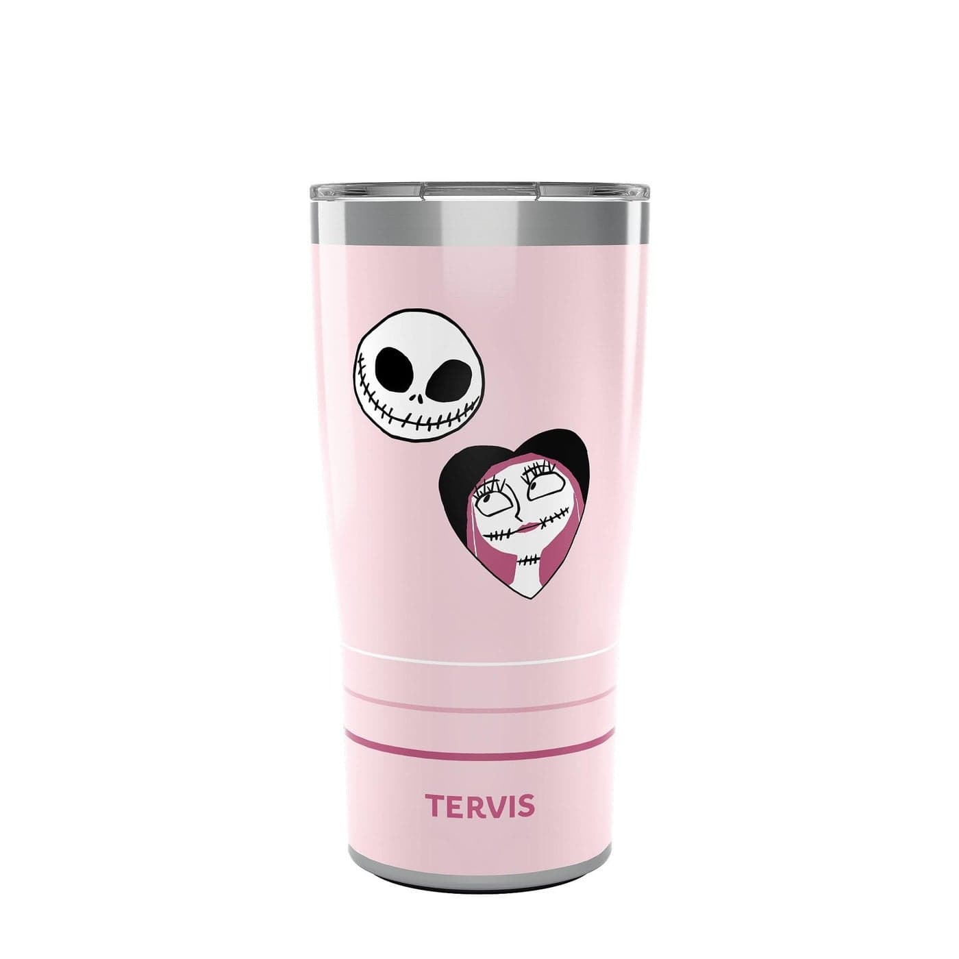 Tervis Traveler Disney Nightmare Before Christmas Jack and Sally Valentine Triple Walled Insulated Tumbler Travel Cup Keeps Drinks Cold Hot 20oz Stainless Steel