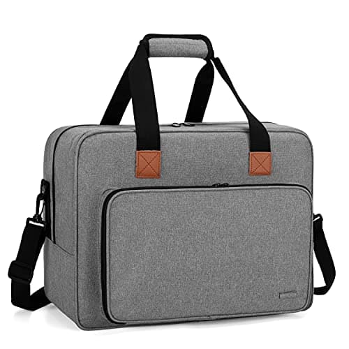 LUXJA Sewing Machine Bag, Portable Tote Bag Compatible with Most Singer, Brother Sewing Machines and Extra Sewing Accessories, Gray