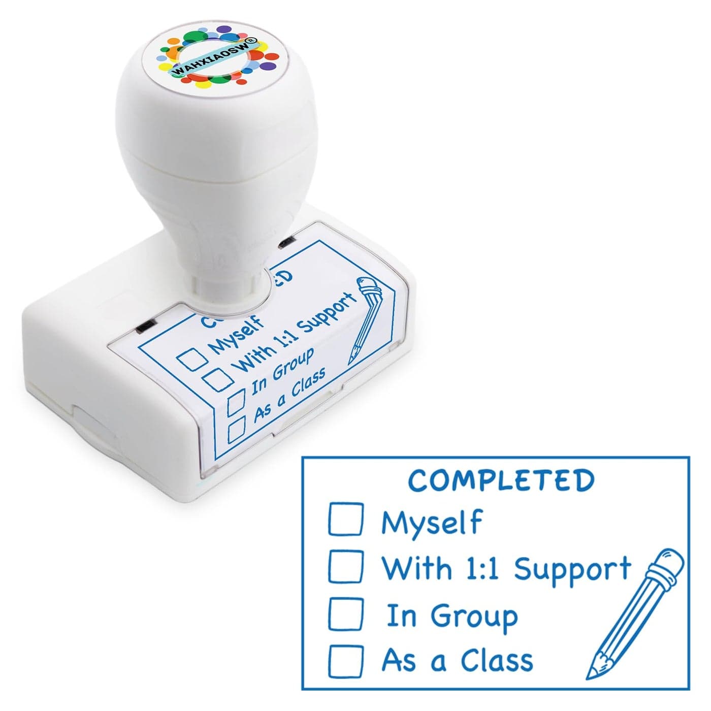 Teacher StampsCheckbox Grading Teacher Stamps Teacher Gifts Classroom Teacher Stamp Easy Grading Improved Efficiency Happy TeachingBlue