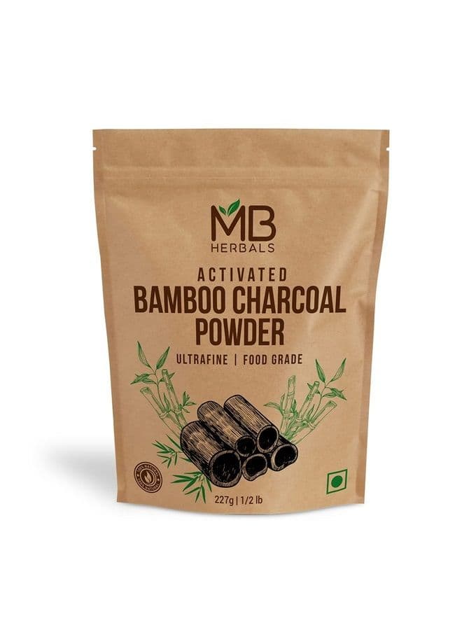 Activated Charcoal Powder 8 oz (227 Gram / 0.5 LB) | Food Grade Bamboo Charcoal Powder | Deep Cleanses & Detoxifies Skin & Hair | Ingredient for ToothPowder - Packing may Vary
