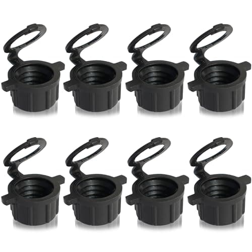 Mapleza 8 PCS Racing Gas Can Replacement Vent Caps for 3555 Gallon VP fuel Jug Black Top Hat Plastic 24mm