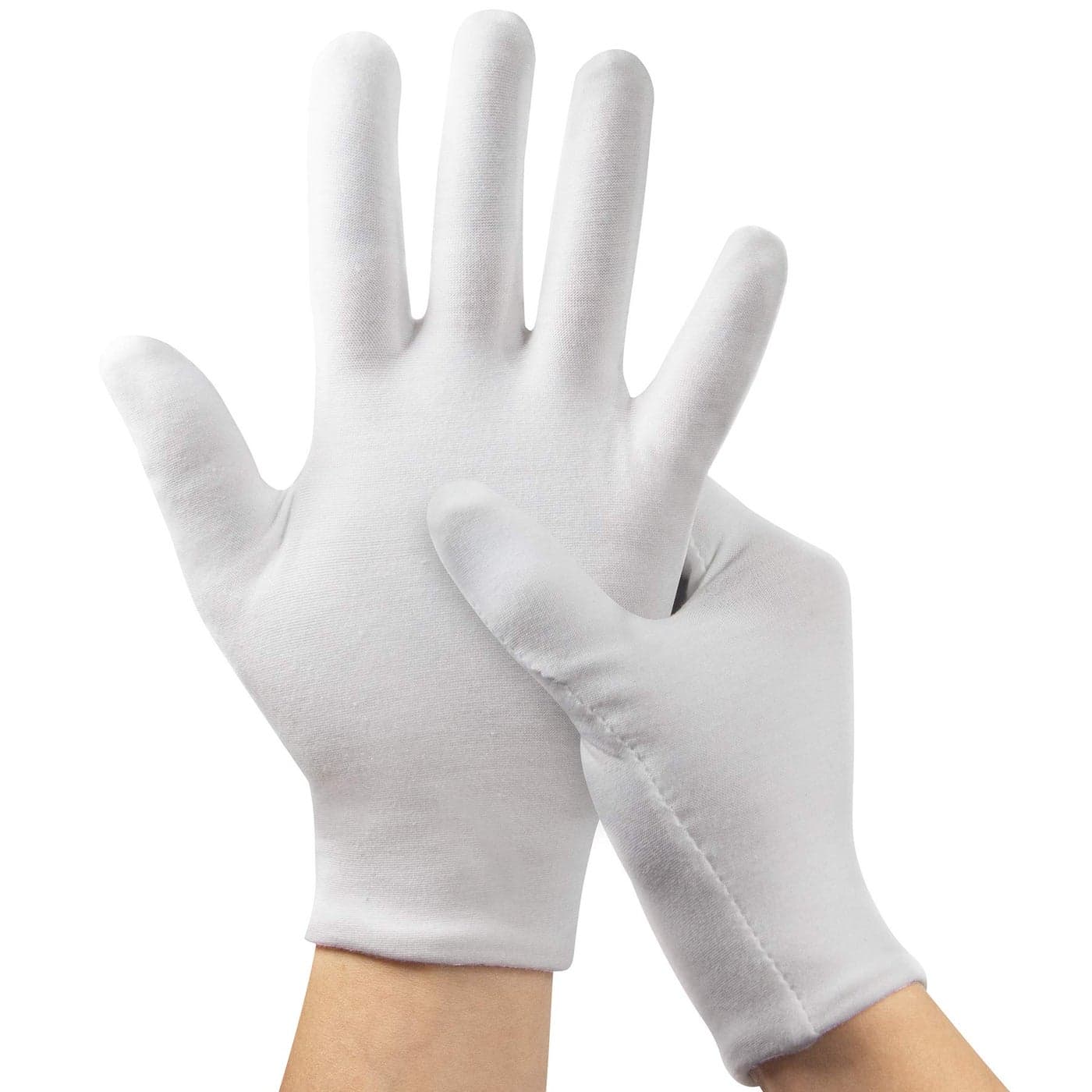 5Pairs 10Pcs Moisturizing Gloves Overnight for Men and Women Washable SPA White Cotton Gloves for Dry Hands Eczema Work Inspection Service Performance