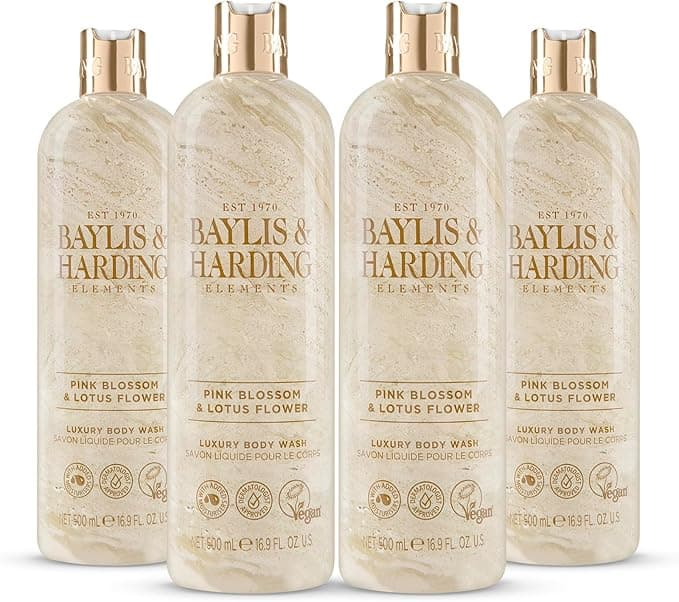 Baylis Harding Elements Pink Blossom and Lotus Flower Hand Wash 500 ml Pack of 3 Vegan Friendly