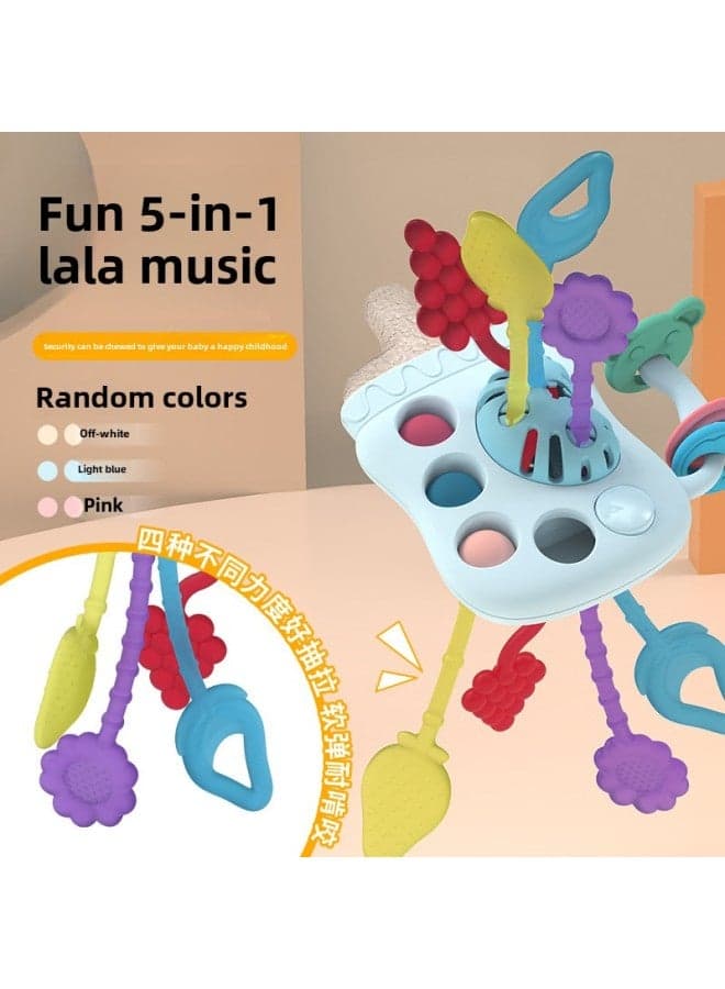 Lala Lala Baby Toy Puzzle Early Education Tooth Gel Feeding Bottle Lala Baby 0-1 Year Old Children's Hand Grab Ball-Color:Bottle Lala Music Rattle 】