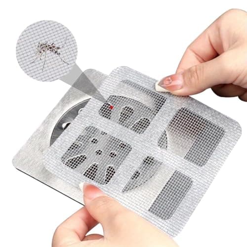 Qshare Disposable Shower Drain Cover - Anti Insect Mosquito Cockroach Blocker, Waterproof Drain Filter Hair Catcher Drainage Jali for Bathroom, Kitchen & Toilet, Mesh Net Cover for Sink Protection(20)