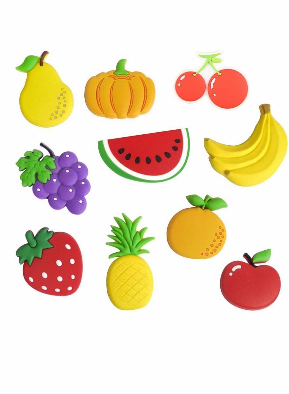Fridge Refrigerator Magnets Set, Cartoon Fruits Magnetic Whiteboard Magnets, Office Notice Message for Kids Activity Home Kitchen Decoration Accessories Travel Souvenirs 10 Pcs