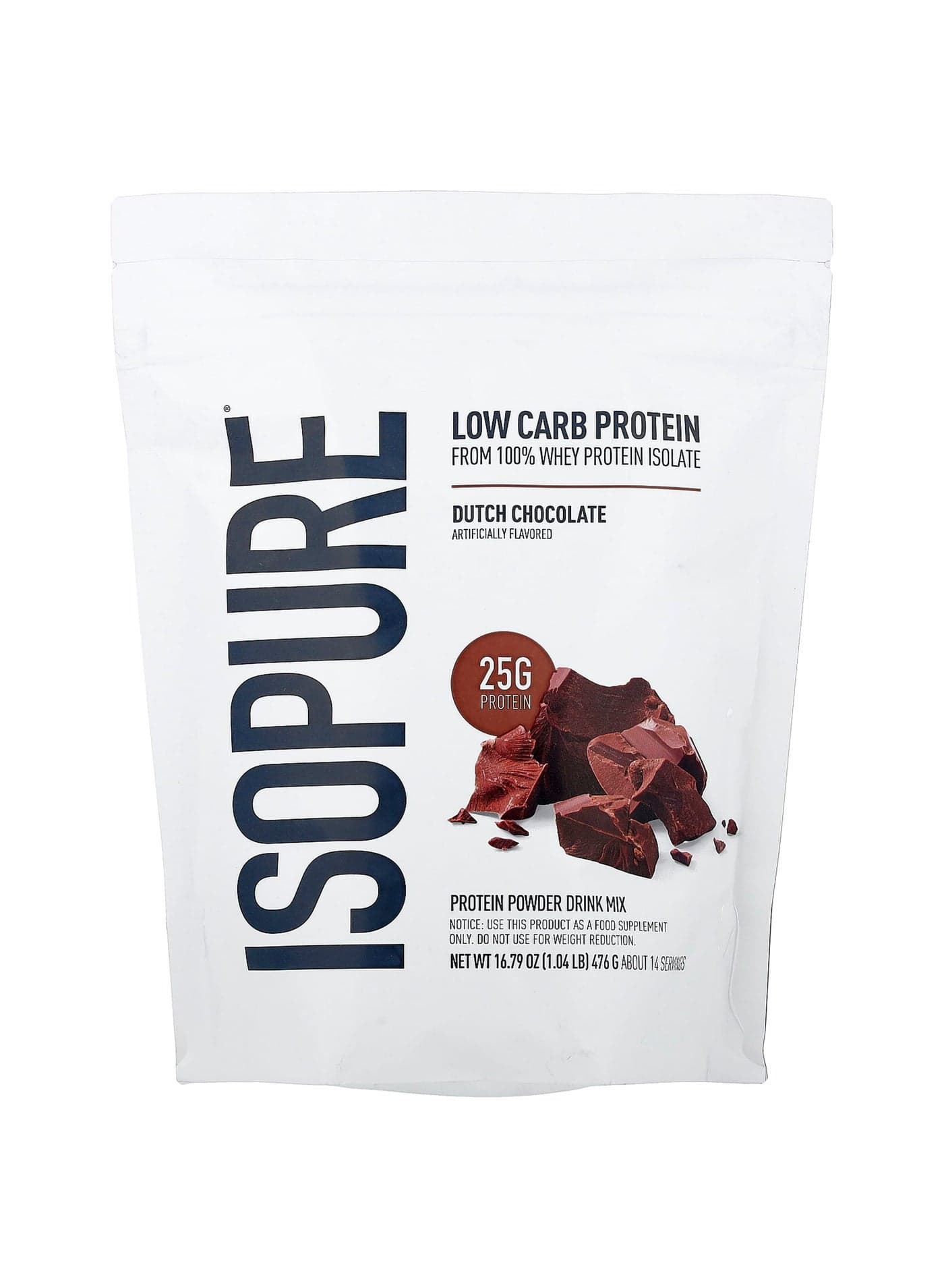 Low Carb Protein Powder, Dutch Chocolate, 1.04 lb (476 g)