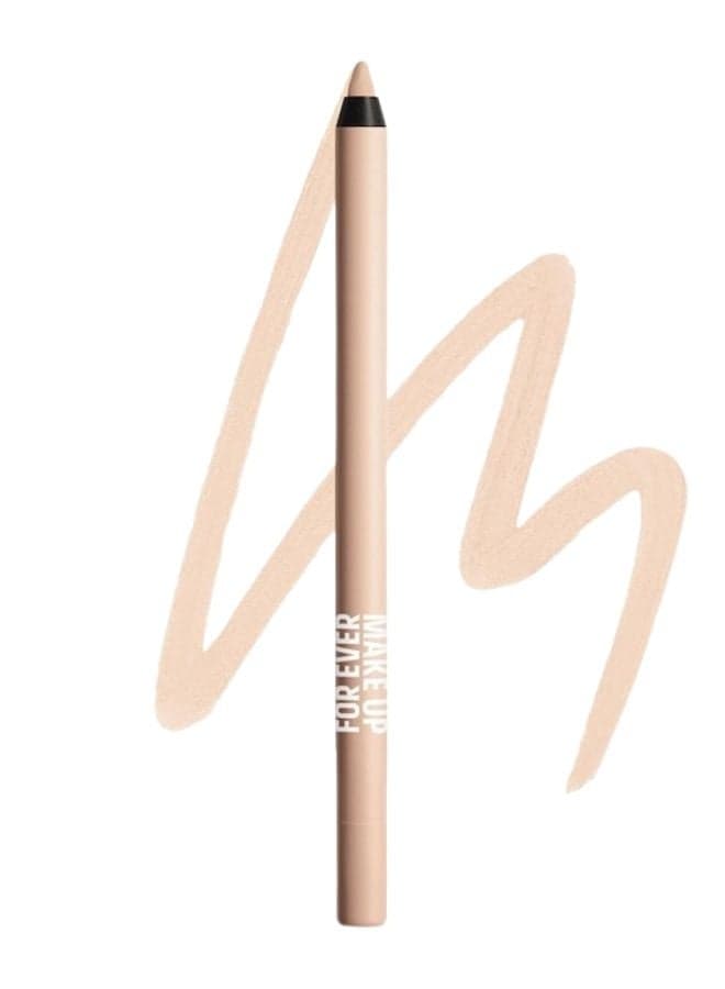 MAKE UP FOR EVER Aqua Resist Color Pencil Waterproof Eyeliner 13 Boundless Bisque – Neutral Beige Long-Lasting Waterproof Eye Pencil, 0.04 oz / 1.2 g