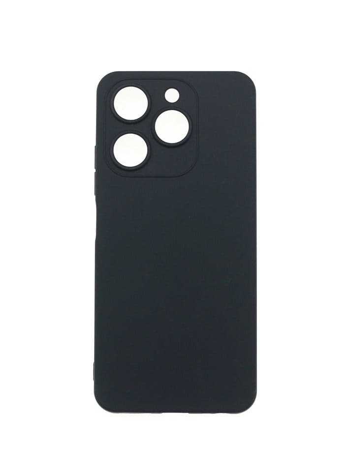 ITEL A70 4G Black Mobile Phone Case Cover, Soft Back Cover + Frosted Design + Raised Full Camera Protection