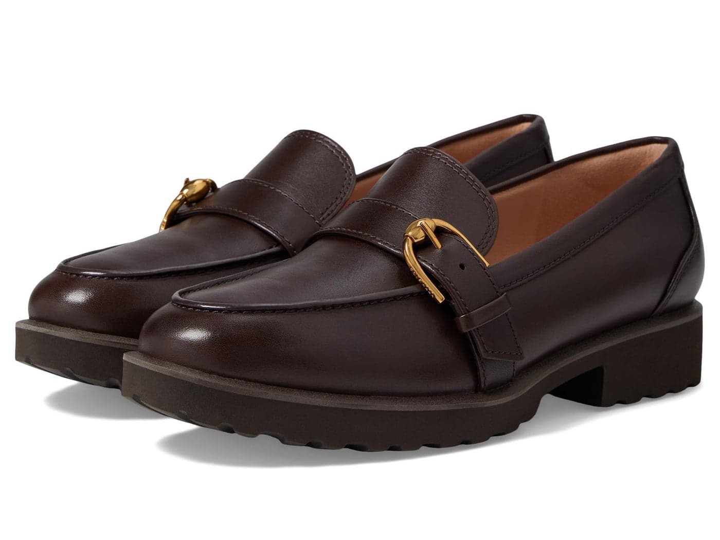 Cole Haan Womens Giana Buckle Loafer, Dark Chocolate Leather, 7.5-B US