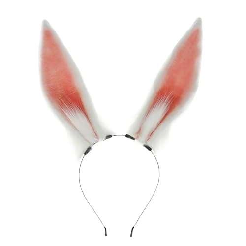 Faylay Women/Girls Cosplay Rabbit Headband Animal Ears Furry Party Accessories (GSL)