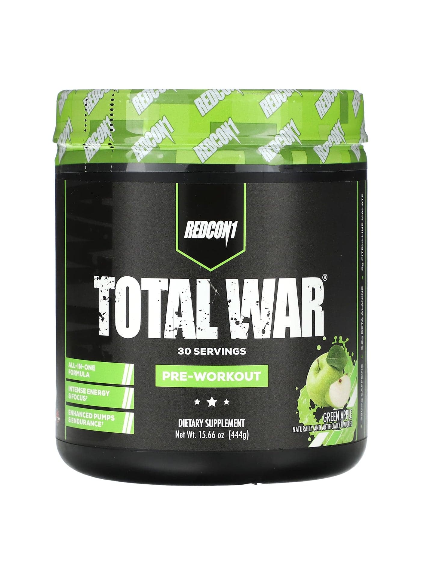 Total War, Pre-Workout, Green Apple, 15.66 oz (444 g)