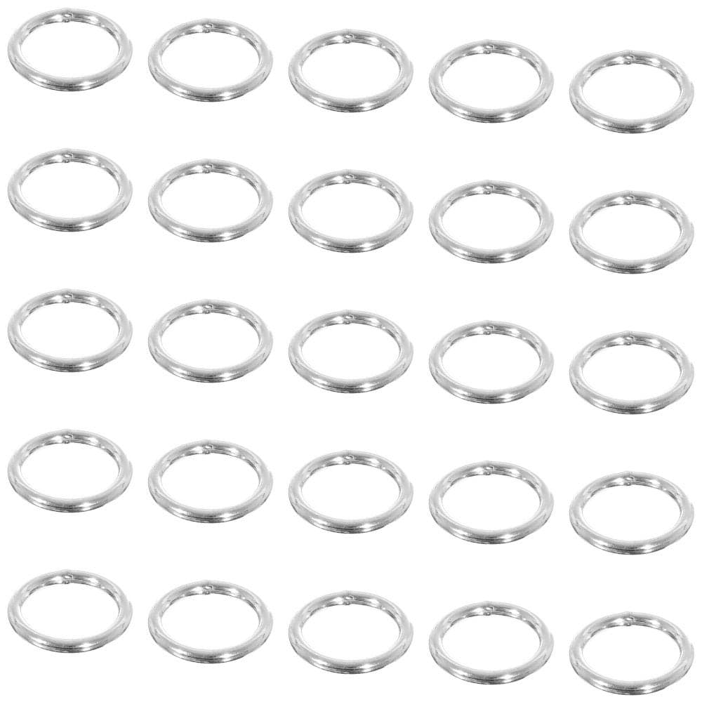 Set of 20 Silver Metal ORings for Purse Straps Bags and Backpacks