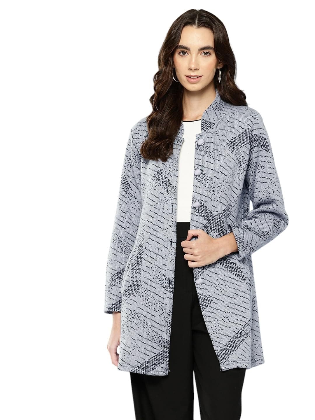 Aarika Womens Grey Colour Woolen Sweater-(S-L)-(CG-W-MD-34-GREY-M)