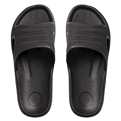 DRUNKEN Slippers For Women Men Sandals Casual Flats Footwear Man Girls Sliders Flip Flops Chappals Ladies Clogs Sleeper Slides Stylish Ortho Bathroom Black- 6 UK