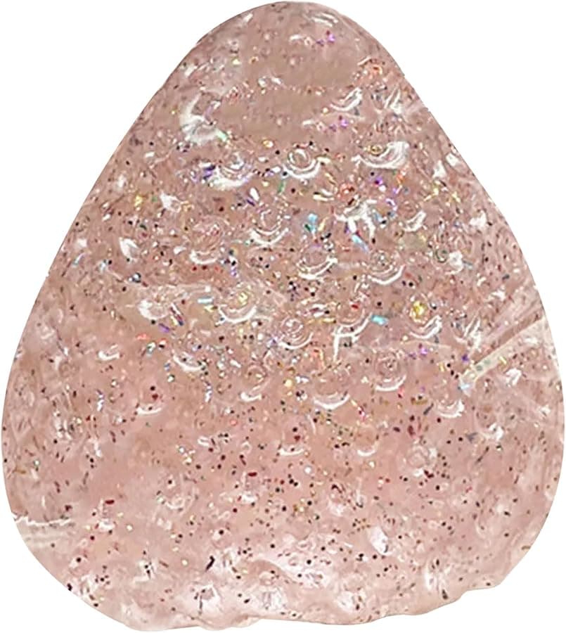 Shimmering Strawberry Squeeze Toy Soft Sensory Stress Relief For Kids And Adults