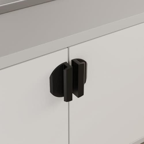 LAPO 2 Piece Knobs for Drawers & Cupboards – Aluminum Knob for Kitchen, Wardrobe, and Home Furniture (Black Finish)