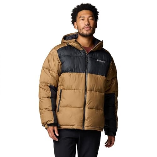 Columbia Men's Pike Lake II Hooded Jacket, 2024 Delta/Black, Small