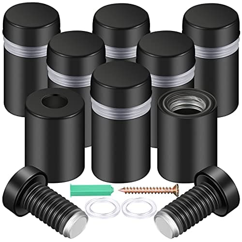 Ferraycle 8 Pieces Stainless Steel Standoff Screws Wall Standoff Advertising Nail Mounting Glass Hardware for Advertising Fixing(0.5 x 0.8 Inch)