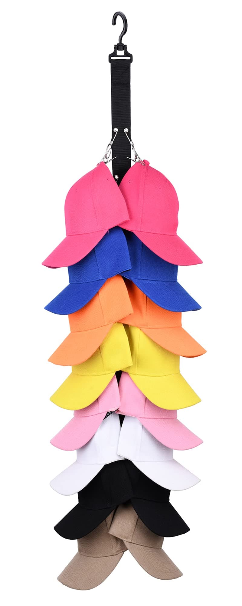 Closet Hanging Cap Organizer 16 Baseball Cap Rack Closet Hook Cap Holder Hat Storage Organizer Keep Hats Cleaner Than a Hat Rack 1 Pack