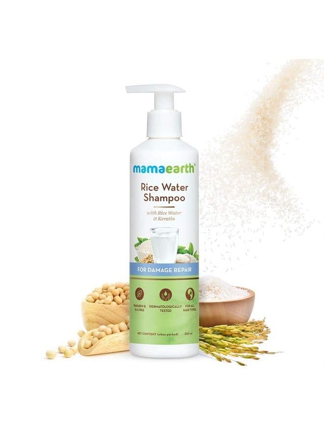 Rice Water Shampoo With Rice Water & Keratin For Damaged, Dry and Frizzy Hair – 250ml