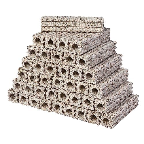ALEGI Ceramic Bio Filter Media, Porous Media Filter Media for Sump Tank, Pond, Aquarium Fish Tank (Small 54 pcs)