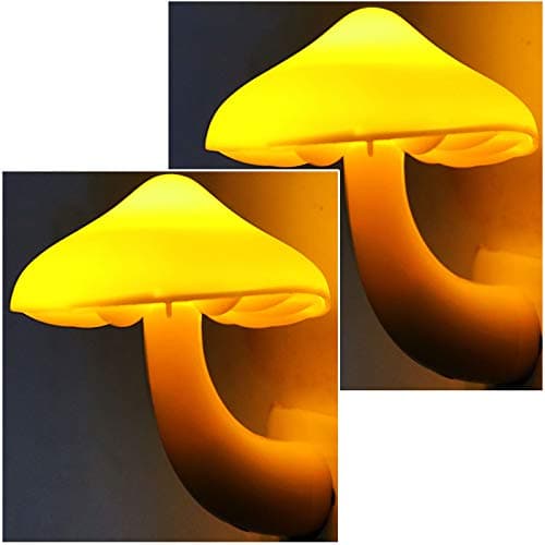 AUSAYE 2Pack Mushroom Night Light Plug in LampLed Lights for Adults Kids Baby Children NightLight Wall Decor Lamp Bedroom BathroomToiletStairsKitchenHallway