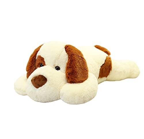 YESGIRL 268 inch Large Dog Weighted Stuffed Animals 5 lb Weighted Plush Animal Cute Plush Toy Pillow Gifts for Adults Kids Boys and GirlsWhite