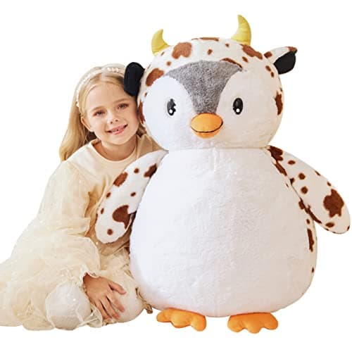 EARTHSOUND Giant Penguin Stuffed Animal Plush ToyLarge Jumbo 23 Big Size Soft ToysCute Huge Fluffy Plushy Oversized Fat PlushieGifts for Kid