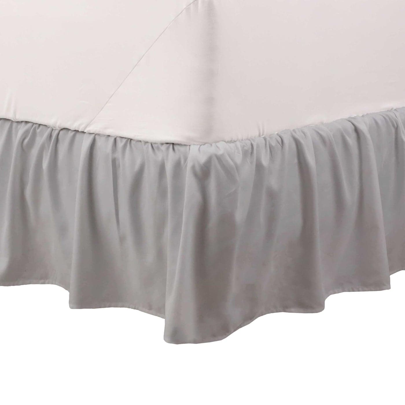 Martex King Ruffle Bed Skirt Easy Fit Bed Skirts Microfiber Bed Skirt 15 Inch Drop Hotel Quality Bedskirt Gray