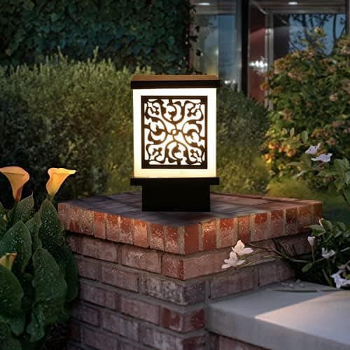 kinis Black and Milky Lezar Classic Lamp/Gate Light/Outdoor Lamp/Outdoor Light/Pillar Light at Entrance Outdoor Home, Office, Restaurant etc. (Pack of 1, Without Bulb)