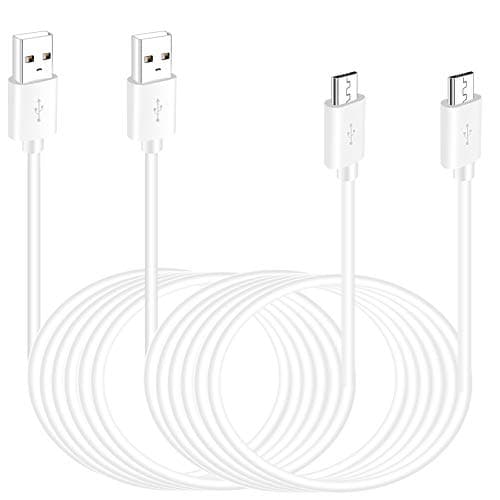 2 Pack 16.4FT Micro USB Cable Extension Power Cord for Wyze Cam YI Camera,Ring Indoor Cam (2nd Generation),PS4 Controller Charger Cord Long Old Android Charger USB A to Micro USB Charging Cable 15 FT