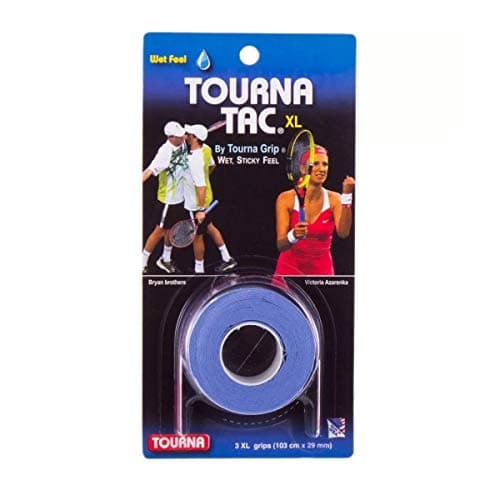 TOURNA Tennis Tac Overgrip XL (Blue, 3 Grips)