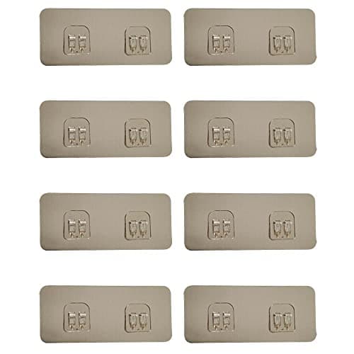 VOLO Self Adhesive Corner Shelf Sticker – Magic Adhesive Wall Mount for Bathroom Kitchen Shelves, Strong Waterproof Transparent Mounting Sticker 6 x 13.5 cm, Pack of 8