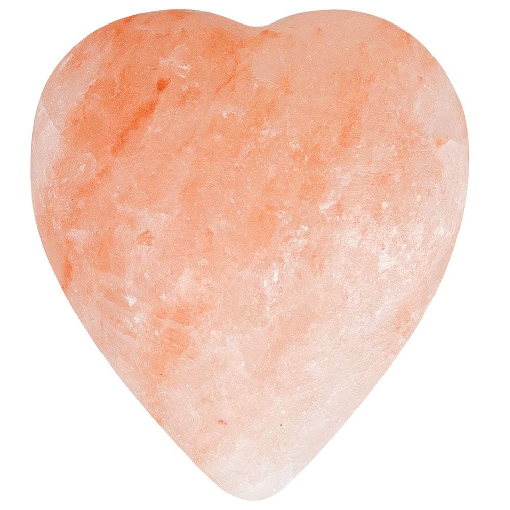 Pure Himalayan Salt Works Heart Massage Stone Pink Crystal HandCarved Stone for Massage Therapy Deodorant and Salt and Sugar Scrubs 275 W x 3 H x 15 D