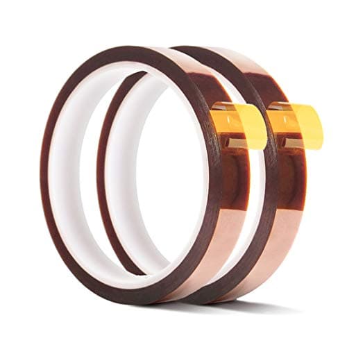 2 Rolls 13mm x 33 Vinyl Adhesive Tape for Sublimation Heat Resistant High Temperature Transfer Electronics Masking Welding PCB Protection