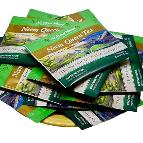 Neem Queen Organic Neem Tea Bags – 15 Pyramid Sachets Individually Wrapped – Caffeine-Free Herbal Tea – Travel Friendly – Premium Quality – Made in USA – Detox & Immune Support