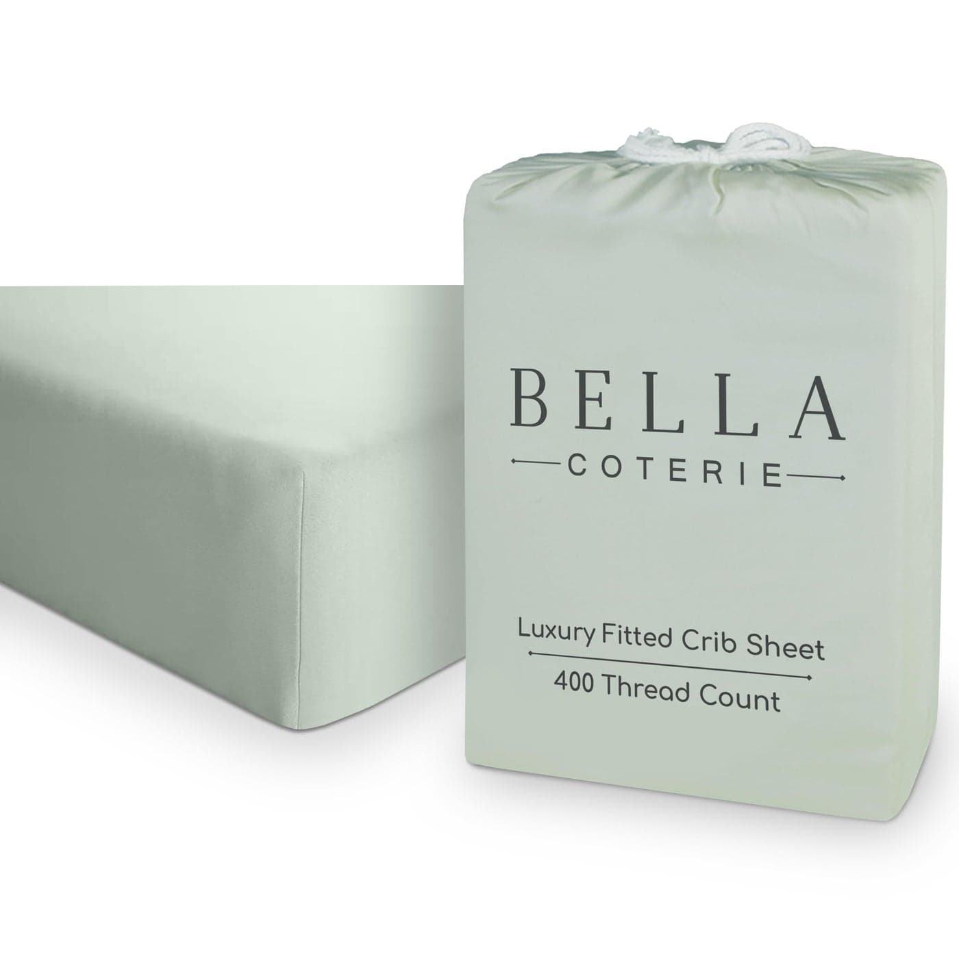 Bella Coterie Luxury Bamboo Crib Sheet Organically Grown Ultra Soft Cooling for Better Sleep Deep Pocket Fitted Sheet for Crib Toddler Mattress Viscose Made from Bamboo Sea Glass