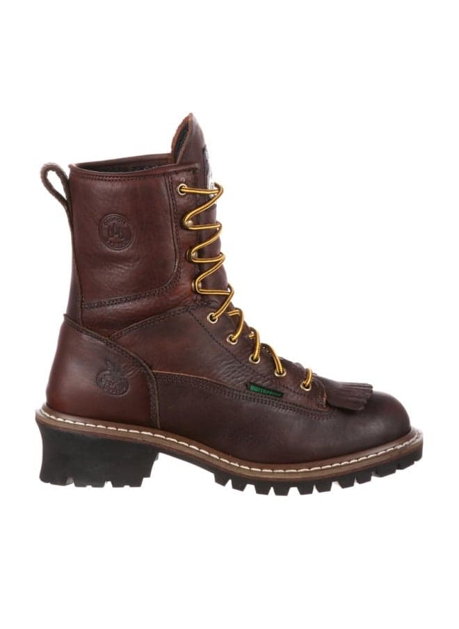 Georgia Boot Steel Toe Waterproof Logger Boot Chocolate Size 115W