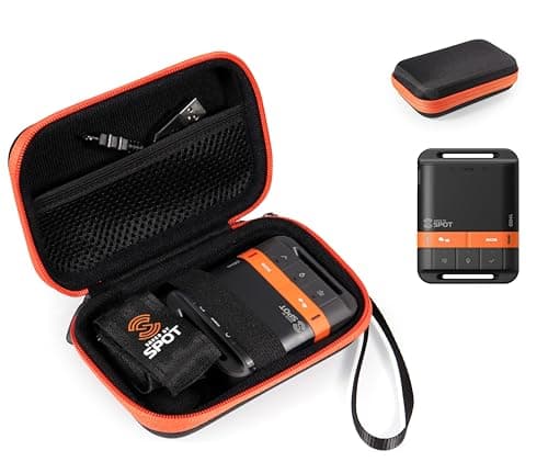 CaseSack Case for Spot Gen 4 Gen 3 Satellite GPS Messenger All in one Protection case for GPS and Accessories with Featured Contrasted Orange Zip
